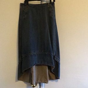 Gap hi-lo denim skirt